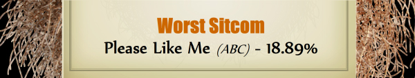 Worst Sitcom - RUNNER UP: Please Like Me (ABC) - 18.89%