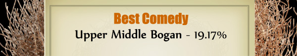 Best Comedy - Runner Up - Upper Middle Bogan - 19.17%