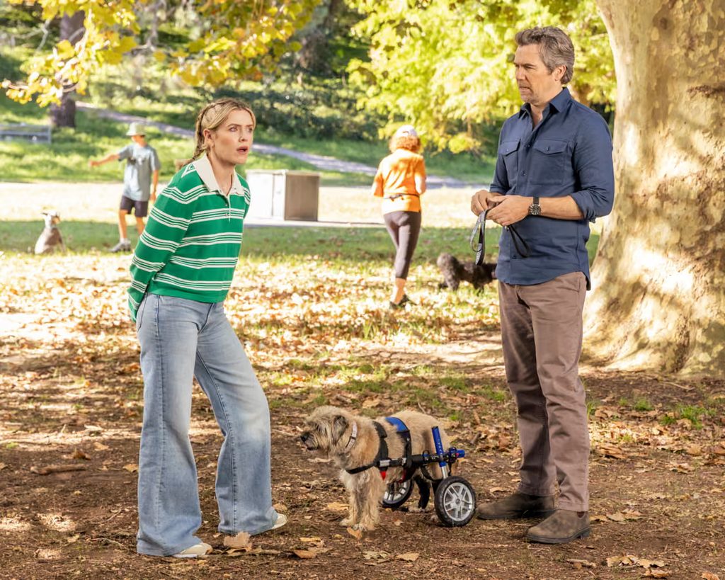 Ashley and Gordon in the park with Colin in Colin from Accounts